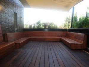 Custom-ribbon-african-mahogany-bench