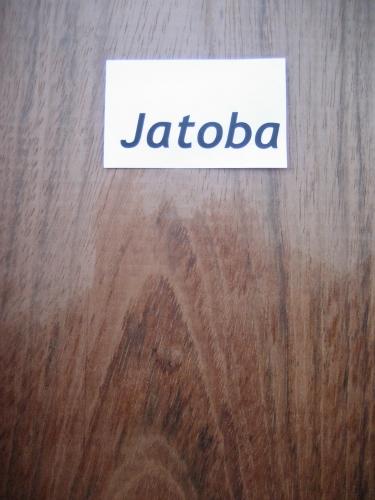 Jatoba wetted to show grain