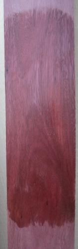 Purpleheart Lumber wetted to show color & grain
