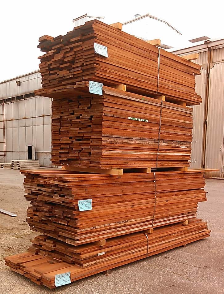 Bundle of Rough Cut Sapele Lumber
