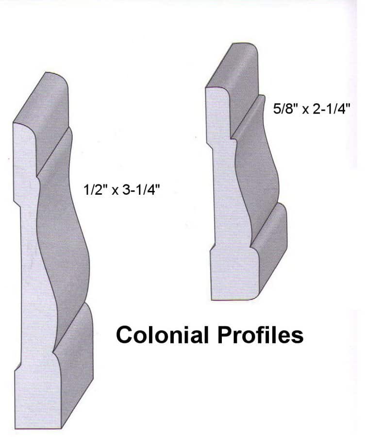  Knotty Alder Colonial Profiles