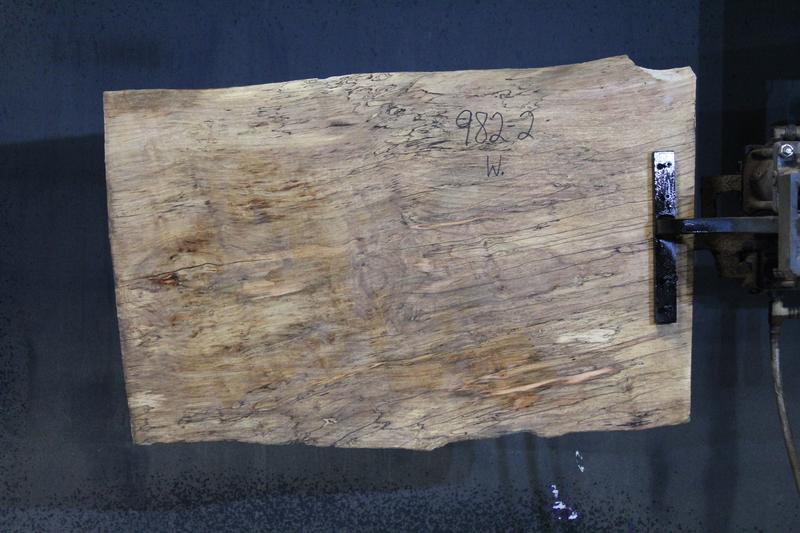 slab 982-2 Wide Side. Surfaced size 1.75″ x 20-22″ avg. 21″ x  3′ $395