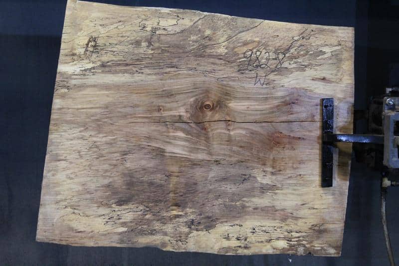 slab 982-8 Wide Side. Surfaced size 1.5″ x 30-31″ avg. 30″ x  3′ $395