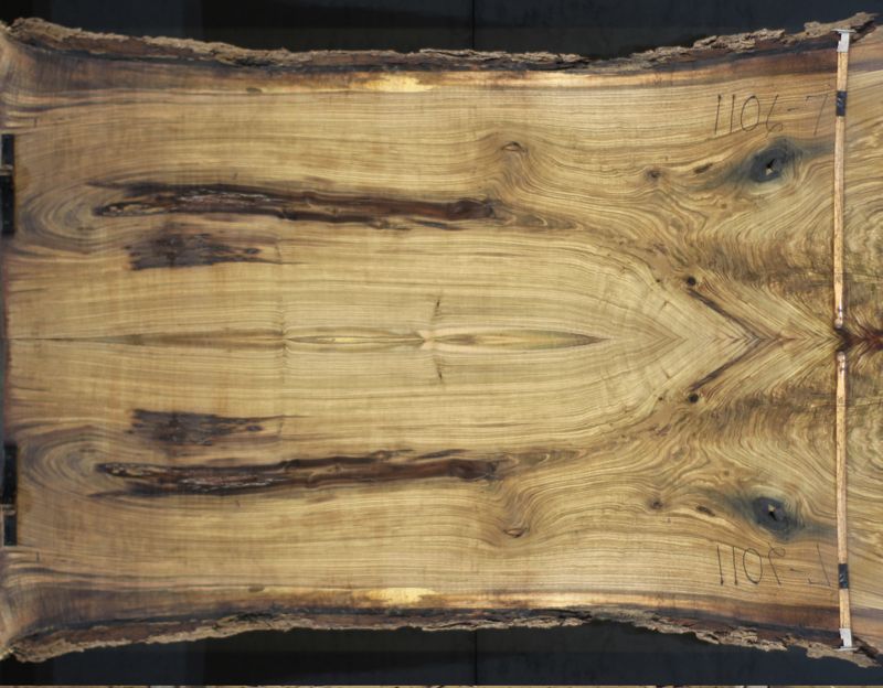 walnut slabs 1106-7&8 bookmatch simulation, Approx. size 2″ Thick x 60″ wide x 9' long $2700 