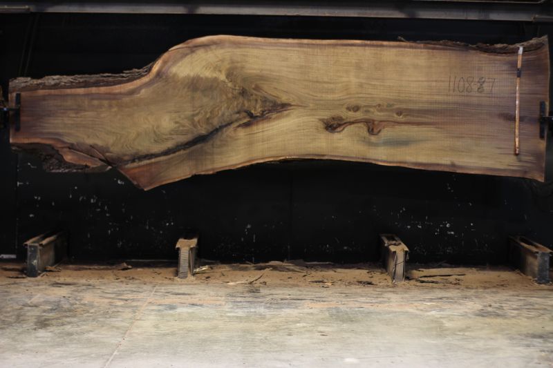 walnut slab 1108-7 rough size 2.5″ x 17-45″ avg. 39″ x 14′ $2200