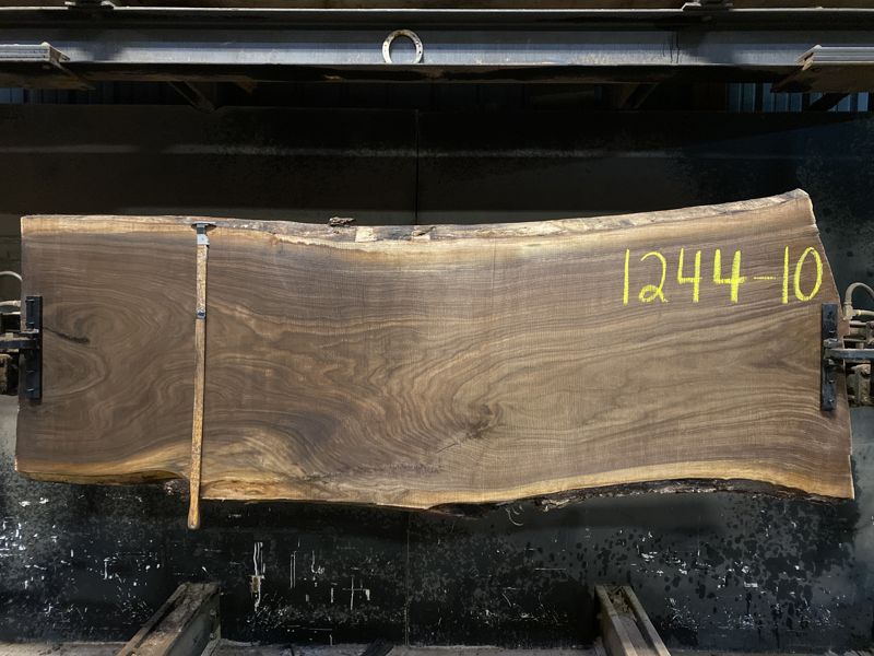 walnut slab 1244-10 rough size 2.5″ x 29-32″ avg. 31″ x 7′ $1650  
