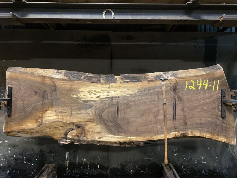 walnut slab 1244-11 rough size 2.5″ x 18-27″ avg. 23″ x 8′ $850