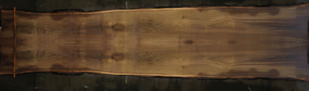 walnut 1117-6&7 book-match simulation, approx. size 2″ x 38″ x 17′ Both Rough Slabs $3150.  Reinspection available