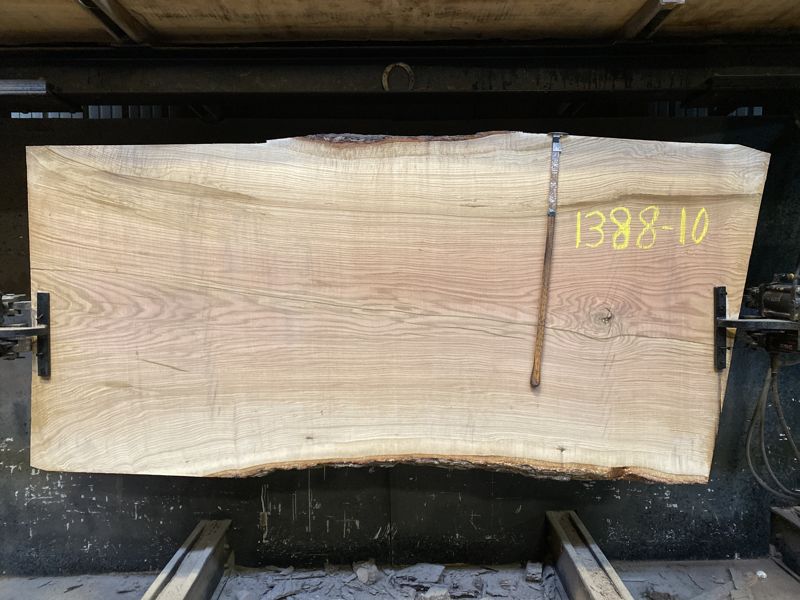 white oak slab 1388-10 rough size 2.5″ x 45-48″ avg. 47″ x 8′ $1375 