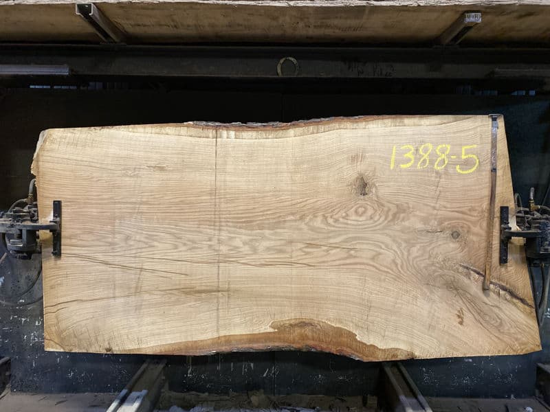 white oak slab 1388-5 rough size 2.5″ x 46-51″ avg. 48″ x 8′ $1450