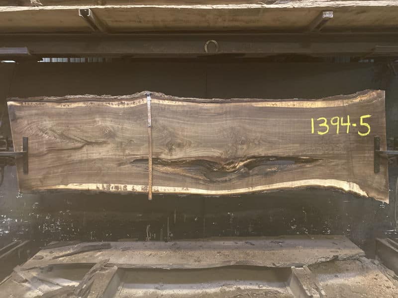 walnut slab 1394-5 rough size 2.5″ x 29-37″ avg. 32″ x 10′