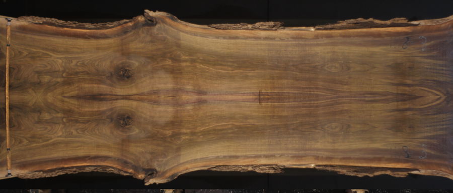 walnut slabs 1118-2&3 book-match simulation, approx. size 2″ x 46″ x 14′ Both Rough Slabs $2950