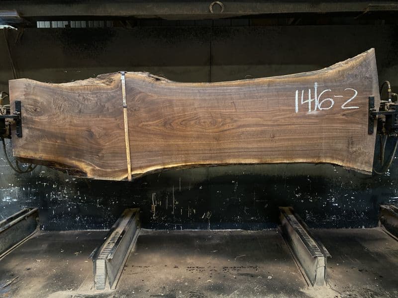 walnut slab 1416-2 rough size 2.5″ x 26-36″ avg. 29″ x 10′ 