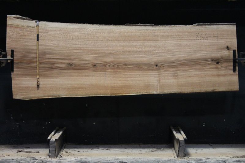 red oak slab 866-4 rough size 2.5″ x 37-45″ avg. 39″ x 10′ $1150