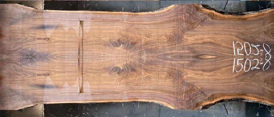 Walnut Slabs 1502-8 and 1502-9 to make 54″+ x 15′ Top $4500