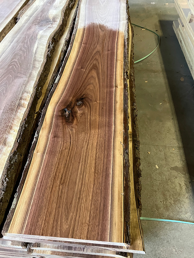 Walnut slabs surfaced size 