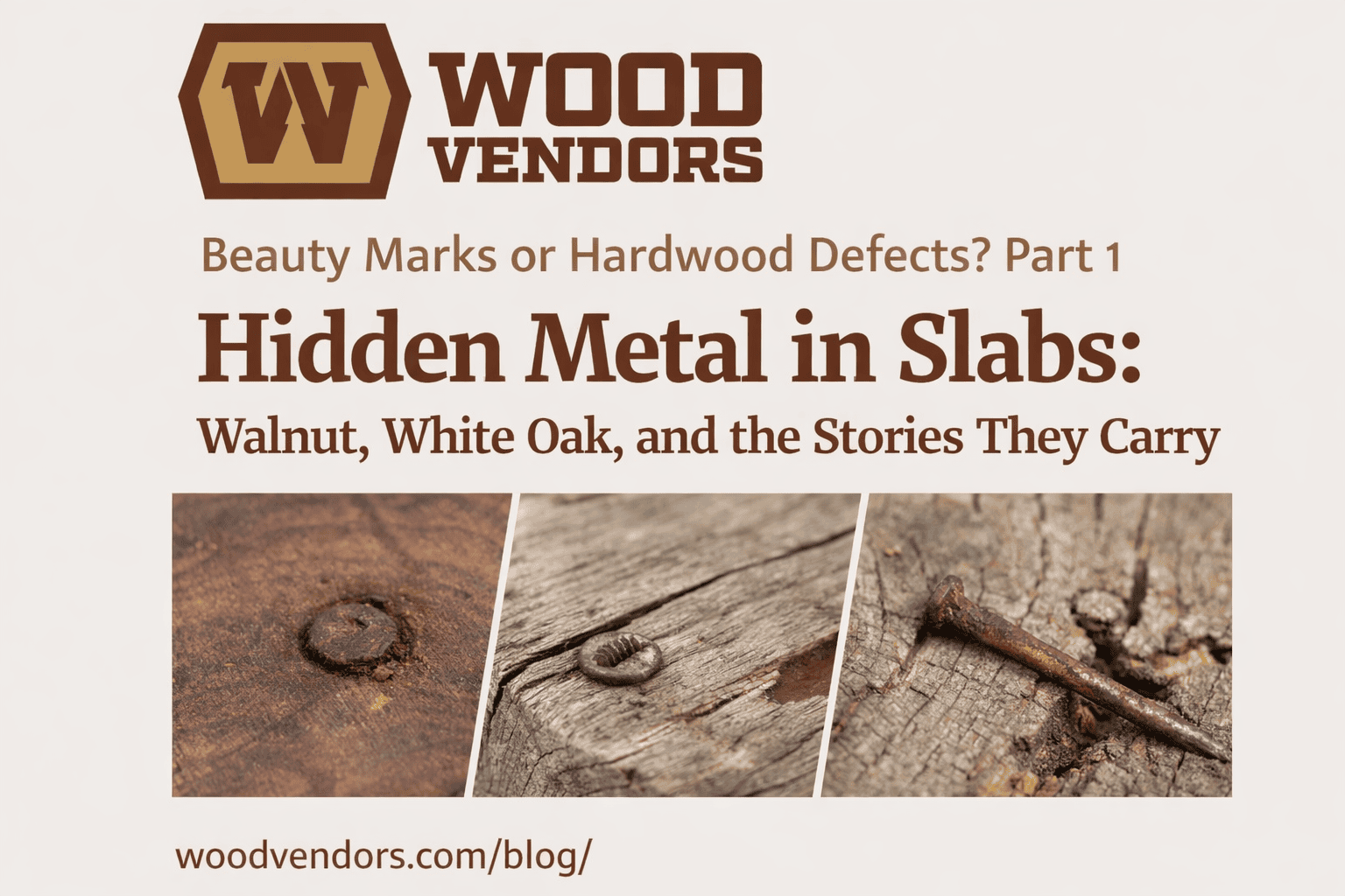 Beauty Marks or Hardwood Defects? Part 1) Hidden Metal in Slabs