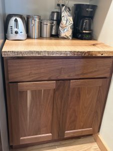 unsteamed walnut cabinets